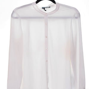 The Kooples Small White Long Sleeve White Blouse